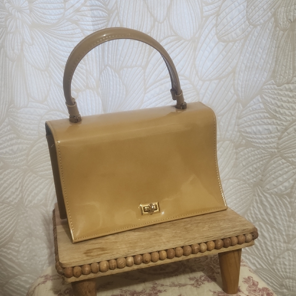Vintage Classic Boxed Style 3 Compartment MCM Handbag Tan Rare Find!! - Picture 1 of 12